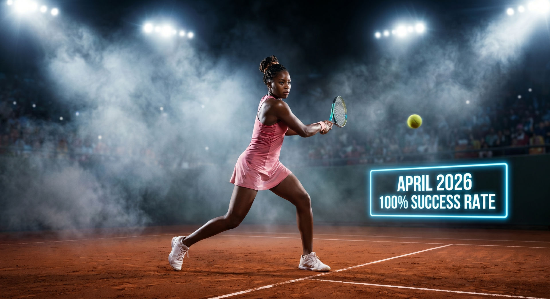 Verified tennis betting results for April 2026 showing a 100% success rate by professional analyst Match Point Betting
